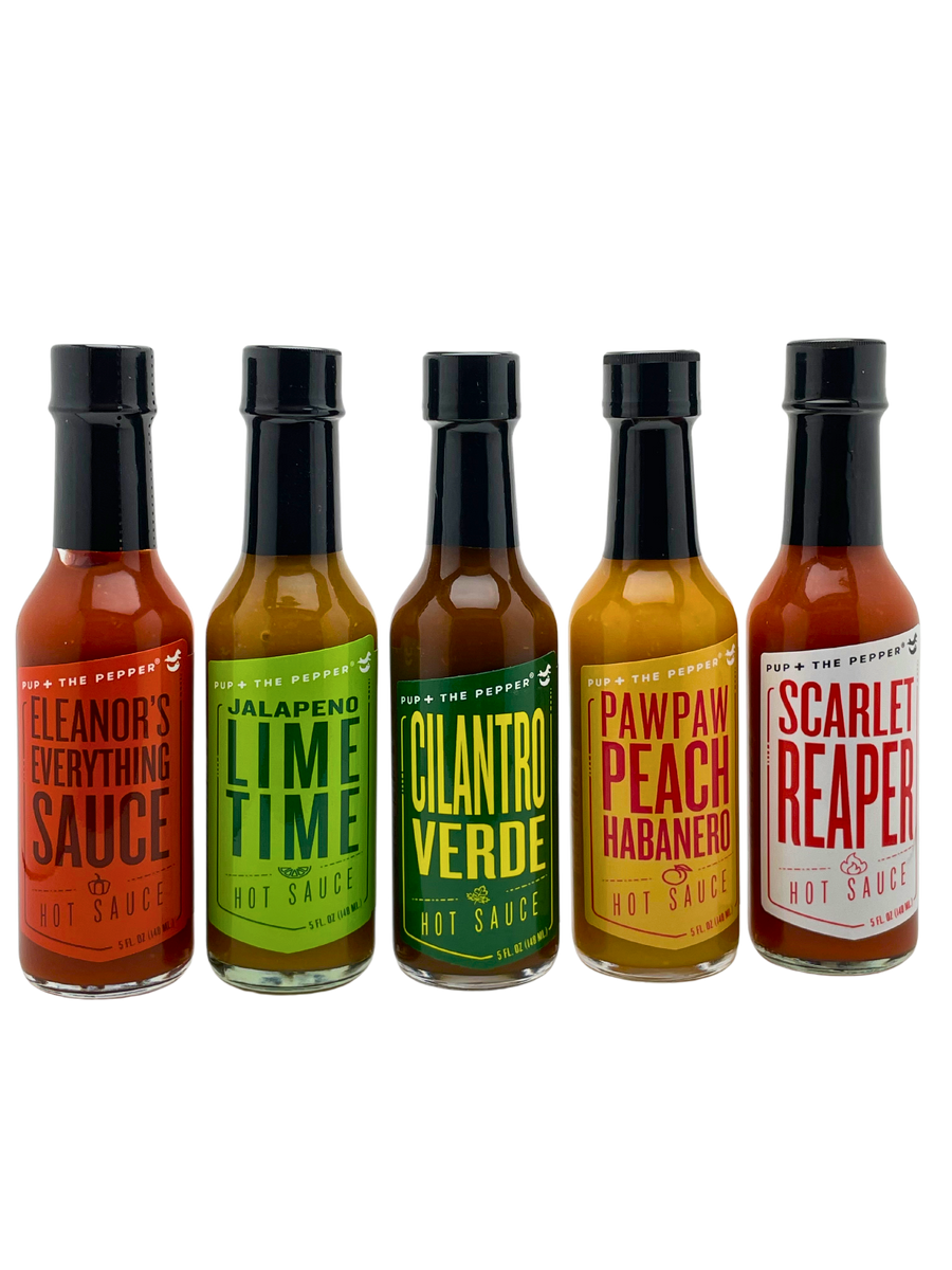 Pup & The Pepper Hot Sauce Sampler - Five Pack – pupandthepepper