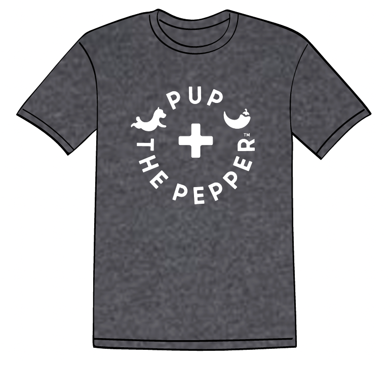 Pup & The Pepper Hot Sauce T-Shirt with Pup & Pepper Logo